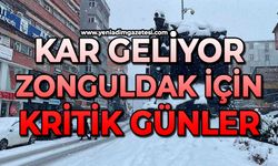 Kar geliyor: Zonguldak için kritik günler