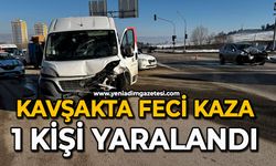 Kavşakta feci kaza: 1 kişi yaralandı