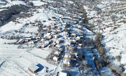 Tarihi ilçede kış güzelliği