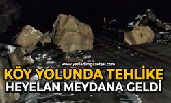 Köy yolunda tehlike: Heyelan meydana geldi