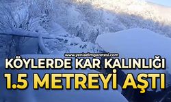 Köylerde kar kalınlığı 1.5 metreyi aştı