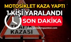 Motosiklet kaza yaptı: 1 kişi yaralandı