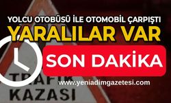 Yolcu otobüsü ile otomobil çarpıştı: Yaralılar var