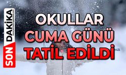 Okullar Cuma günü tatil edildi