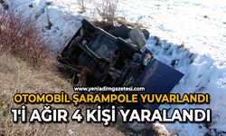 Otomobil şarampole yuvarlandı: 1'i ağır 4 kişi yaralandı
