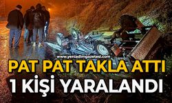 Pat pat takla attı: 1 kişi yaralandı