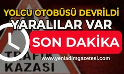 Yolcu otobüsü devrildi: Yaralılar var