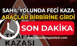 Sahil yolunca feci kaza: Araçlar birbirine girdi