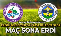 Ereğli Belediyespor-Fatsa Beledispor maçı sona erdi