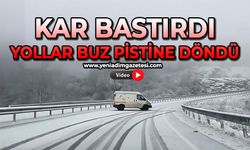 Kar bastırdı: Yollar buz pistine döndü