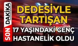 Dedesiyle tartışan 17 yaşındaki genç hastanelik oldu
