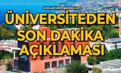 Üniversiteden son dakika açıklaması