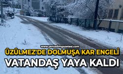Üzülmez'de dolmuşa kar engeli: Vatandaş yaya kaldı