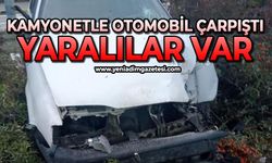 Kamyonet ile otomobil çarpıştı: Yaralılar var