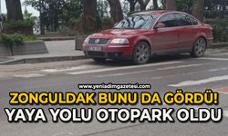 Zonguldak bunu da gördü: Yaya geçidi otopark oldu!