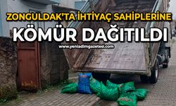 Zonguldak’ta ihtiyaç sahiplerine kömür dağıtıldı