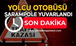 Yolcu otobüsü şarampole yuvarlandı