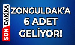 Zonguldak’a 6 adet geliyor