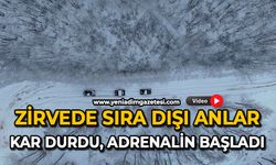 Zirvede sıra dışı anlar: Kar durdu, adrenalin başladı