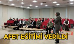 Afet eğitimi verildi