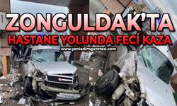 Zonguldak'ta hastane yolunda feci kaza