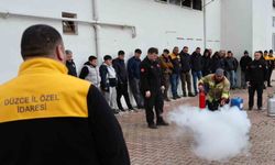 Çalışanlara iş sağlığı ve güvenliği ile yangın eğitimi