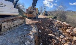 Heyelan alanında stabilizasyon çalışması