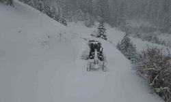 Köy yollarında karla mücadelesi yeniden başladı