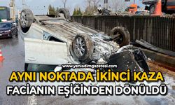 Aynı noktada ikinci kaza: facianın eşiğinden dönüldü
