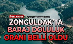 Zonguldak’ta baraj doluluk onarı belli oldu
