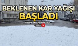 Beklenen kar yağışı başladı
