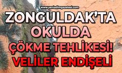 Zonguldak’ta okulda çökme tehlikesi: Veliler endişeli