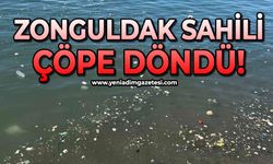 Zonguldak sahilinde çöp tepkisi