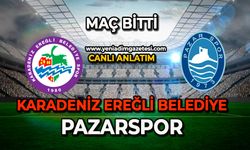 Karadeniz Ereğli Belediye, Pazarspor karşılaşması sona erdi