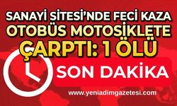 Otobüsle çarpışan motosiklet sürücüsü hayatını kaybetti