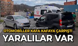 Otomobiller kafa kafaya çarpıştı: Yaralılar var