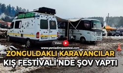 Zonguldaklı karavancılar kış festivalinde şov yaptı
