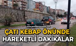 Çatı Kebap önünde hareketli dakikalar