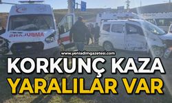 Ambulans ile hafif ticari araç çarpıştı: Yaralılar var