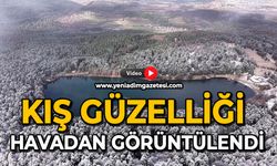 Kış güzelliği havadan görüntülendi