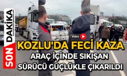 Kozlu'da feci kaza: Araç içinde sıkışan sürücü güçlükle çıkartıldı