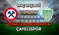 Zonguldakspor - Çayelispor karşılaşması başladı