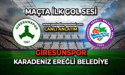 Giresunspor - Karadeniz Ereğli Belediyespor karşılaşmasında ilk gol sesi