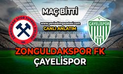 Zonguldakspor - Çayelispor karşılaşması sona erdi