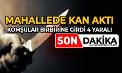 Mahallede kan aktı: Komşular birbirine girdi, 4 yaralı