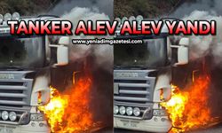 Tanker alev alev yandı