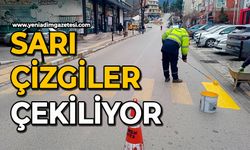 Sarı çizgiler çekiliyor