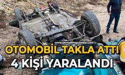 Otomobil takla attı: 4 kişi yaralandı