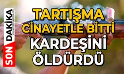 Tartışma cinayetle bitti: Kardeşini öldürdü