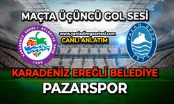 Karadeniz Ereğli Belediye, Pazarspor karşılaşmasında üçüncü gol sesi